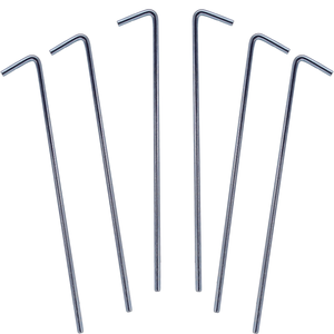 Estacas de varilla hexagonal Estacas de jardín Estacas de tienda de aluminio Clavijas con gancho Clavijas de camping Lanzamiento de camping multifuncional - Product Image 5