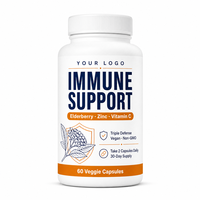 Capsules de soutien immunitaire : Sureau, Zinc, Vitamine C – 60 capsules végétales, végétaliennes, sans OGM