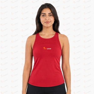 <b>Women</b> Sleeveless <b>Knitted</b> <b>Tank</b> <b>Top</b> Athletic Workout Fitness Gym Running Yoga Training Breathable Stretch 100% Cotton Eco-Friendly - Product Image 2