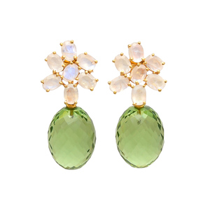 Safun Hydro, Labradorite, Emerald Hydro and Turquoise Gemstone 925 Sterling <b>Silver</b> Earing - Product Image 5