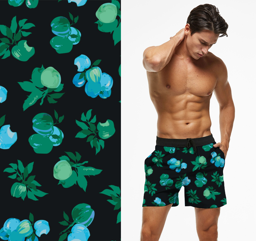 Recycled Ocean Plastic Bottle Printed Fabric for Girls' Swimwear Sportswear and Lingerie Woven Technique Plain Style