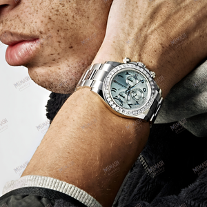 Reloj de Lujo con Diamantes Moissanite para Hombre, Totalmente Cubierto de Piedras Brillantes, Construcción de Acero Premium y Estilo Audaz para Fiestas, Bodas y Uso Diario - Product Image 4