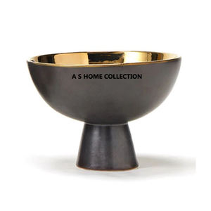 Accesorios de decoración moderna para el hogar Juego de forma redonda decorativa de 3 palomitas de maíz de metal y frutero - Product Image 6