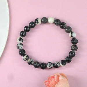 Pulsera de Cristal de Jaspe Zebra, Piedra Preciosa Natural Curativa para el Equilibrio y la Motivación - Product Image 2