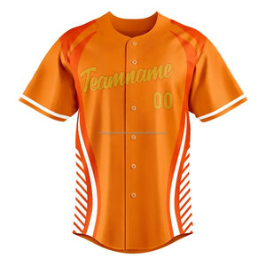 Camisetas de béisbol/softbol unisex para adultos patrón 3D transpirable 100% poliéster con cuello en V bolsillos nombre del equipo personalizado directo digital - Product Image 5