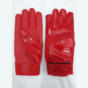 Gants de frappe de baseball/softball en cuir professionnel de haute qualité, antidérapants, respirants, durables, fermeture à boucle et crochet, logo personnalisé - Product Image 3