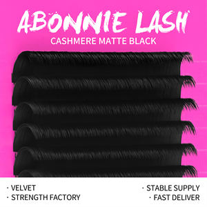 Extensiones de Pestañas de Volumen Ruso 007 005 003, Hechas a Mano, Súper Suaves, de Alta Densidad, Color Negro Mate Cachemir - Product Image 3