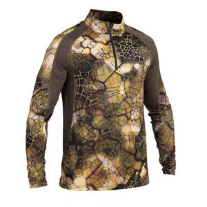 เสื้อเชิ้ตเดินป่าลายพรางสำหรับผู้ชาย แห้งเร็ว ระบายอากาศดี ซิป ¼ แขนยาว เสื้อแจ็คเก็ตอุ่นสำหรับกิจกรรมกลางแจ้ง - Product Image 1