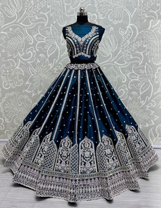 ชุดงานแต่งดีไซน์เนอร์งานแฟนซีงานเย็บปักถักร้อยผ้าแคนแคนวาสและผ้าแคนวาสสำหรับเจ้าสาว lehenga - Product Image 2