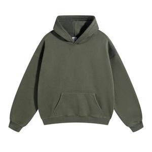 Sweat à capuche de couleur unie filles garçons portent des sweats à capuche en laine poids lourd poche coupe ample à l'avant vente chaude sweats à capuche imprimé uni - Product Image 3