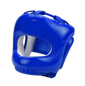 Protector de cabeza de cuero de calidad profesional para Muay Thai y Kick Boxing Equipo de protección para entrenamiento - Product Image 1