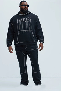 Nouveau personnalisé hiver haute qualité respirant surdimensionné 100% coton 350 Gsm personnalisé point de contraste broderie sweats à capuche sweat - Product Image 2