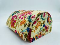 YASHVI EXPORTS YE1225 Boîte de rangement pour bijoux en forme de dôme personnalisée, tissu en coton, design perlé, couleur et logo personnalisés, porte-bague