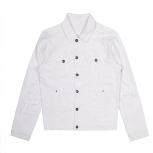Personnalisation pour hommes ensemble mince en denim délavé à col rabattu pour hommes Service OEM meilleure qualité vêtements d'extérieur ensembles en jean pour hommes - Product Image 6