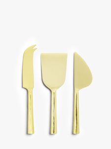 ชุดมีดหั่นชีสสแตนเลสคุณภาพสูง 3 ชิ้น งานฝีมือ พร้อมด้ามจับหินอ่อนและไม้ สำหรับเสิร์ฟชีสและอาหารเช้า - Product Image 5