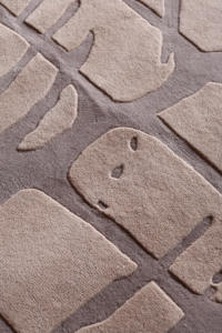 Alfombra Premium de Lana de Nueva Zelanda, Diseño Abstracto Marrón, Alta Densidad, Hecha a Mano, Antideslizante/Antimanchas, Apta para Mascotas - Product Image 2