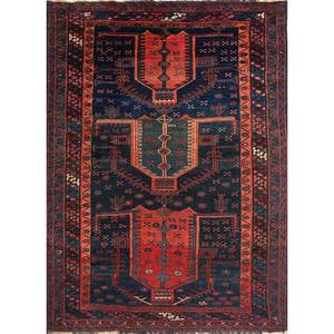 Alfombras de Lana Grandes Anudadas a Mano Kiaan Blue, Diseño Geométrico Abstracto para el Hogar, Pasillo, Rectangulares, Paem-115, Disponibles para Junto a la Cama - Product Image 1