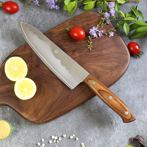 Cuchillo de Chef de acero damasco de calidad superior personalizado al por mayor mango de madera pakka bueno para cocinar cuchillo de cocina de etiqueta privada - Product Image 5