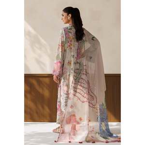 Digital <b>Printed</b> Silk Lawn SF-4499 Bohemian Full Sleeve <b>3</b>-Piece <b>Set</b> Breathable Women's Spring Summer 180g Fabric - Product Image 2