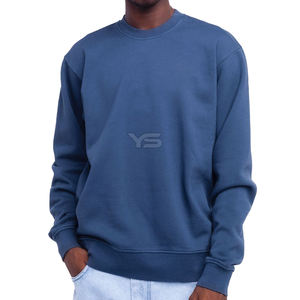 Nouvel arrivage de pulls surdimensionnés à manches longues en coton pour hommes pullover sweat-shirt à col rond vierge sérigraphie personnalisée - Product Image 1