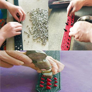 Collier de chien en cuir clouté durable personnalisé le plus vendu pour les petits, moyens et grands chiens de race Collier en cuir Service OEM ODM - Product Image 5