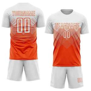 Camiseta de fútbol de transferencia de calor de color naranja superventas Conjunto de camiseta de fútbol de entrenamiento de fútbol - Product Image 1