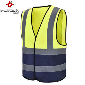 Chaleco de seguridad con tiras reflectantes con cremallera y bolsillos Chaleco DE TRABAJO Personalizar ropa de trabajo de seguridad Precio al por mayor - Product Image 5
