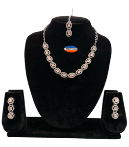 8639 elegante conjunto de collar de Gargantilla clásica para mujer con pendientes para fiesta y aniversario eventos tradicionales Idea de regalo - Product Image 2