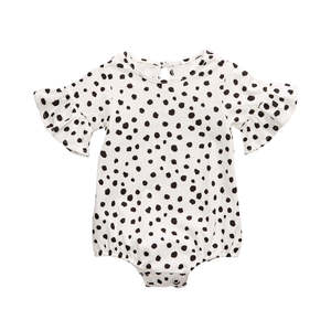 First Impressions Body in cotone bianco con maniche a campana e stampa leopardata per neonata 24 mesi - First Impressions Body per neonata - Product Image 1