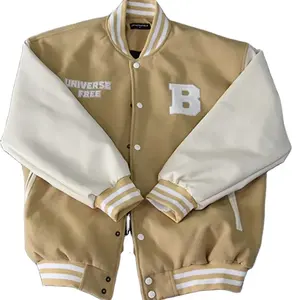 Veste décontractée unisexe vente en gros personnalisé Letterman coton polyester vêtements chauds vestes universitaires - Product Image 1