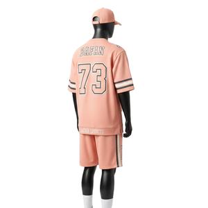 Conjunto de Pantalones Cortos de Fútbol para Hombre, Premium, 220 GSM, Poliéster Interlock, Color Durazno Suave, Panel Lateral con Transferencia Térmica, Logotipo Personalizado - Product Image 5