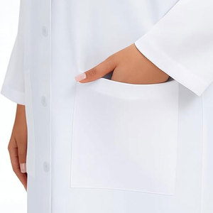 Diseño personalizado Venta caliente Precio razonable Mujeres Scrub Lab Coat Último diseño Transpirable Mujeres Scrub Lab Coat - Product Image 5