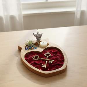 Bandeja de Servir de Madera con Forma de Búho, Madera Natural Pulida y Tratada, Plato Decorativo con Secciones para Aperitivos, Fácil de Limpiar, en Venta - Product Image 2