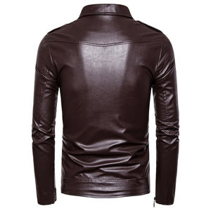 Chaqueta de cuero auténtico de alta calidad para hombre 2025, transpirable y sólida con decoración de botones que ofrece dos opciones de color - Product Image 5