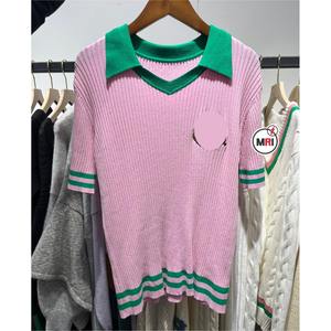 Alpha Alpha Pink & Green Cozy Knitted Wrap Print on Front and Back Size Fits All 100% Cotton - Product Image 3