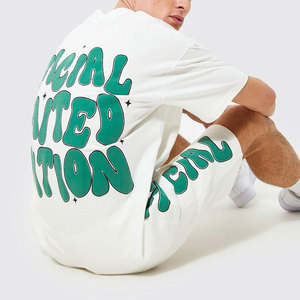 Conjuntos cortos de dos piezas para hombre con lavado ácido con camiseta informal y pantalones cortos para entrenamiento de verano, entrenamiento de gimnasia, uso diario, ropa de calle de viaje - Product Image 2