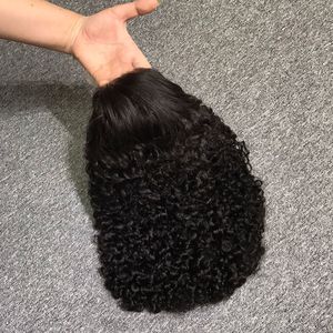 Vente en gros perruques en dentelle HD bouclées birmanes brutes de haute qualité cheveux humains de couleur noire pour les femmes d'extensions de cheveux vietnamiens - Product Image 1