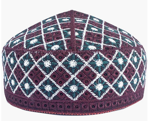 Islámico Kufi-Gorro con calavera bordada para hombre y mujer, gorrito colorido con bordado de Kufi, gorrito de punto, gorros de verano - Product Image 4