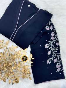 Mujer elegante modesto bordado a mano Casual Kimono Abaya XXL botón ropa hecha a mano estilo musulmán para adultos tradicional - Product Image 2