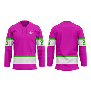 Maillot de hockey sur glace imperméable pour adulte, taille adulte, prix de gros, design personnalisé, vêtements d'équipe, 100% polyester, nom d'équipe personnalisé, fabriqué au Pakistan - Product Image 1