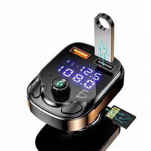 Trasmettitore FM Bluetooth 5.0 per Auto con Funzione Vivavoce, 2 Ingressi USB, Micro SD, Materiale PC, Caricatore Stereo per Telefono - Product Image 1