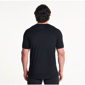 Vente en gros T-shirts de mode surdimensionnés pour hommes personnalisés Chemises décontractées respirantes en coton épais brodé en blanc - Product Image 5