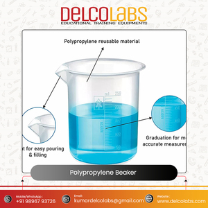 บีกเกอร์พลาสติกโพรพิลีนขนาด25มล.-5000มล. 25มล. 50มล. 100มล. 250มล. 500มล. 1000มล. 2000มล. - Product Image 2