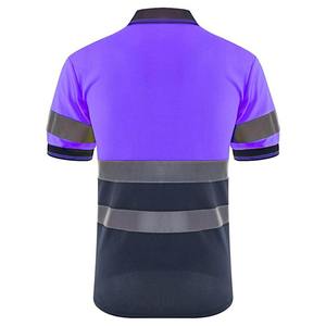 Hi-<b>vis</b> Reflective Safety Polo <b>T</b>-<b>shirt</b> With Short Sleeve Breathable Workwear Construction Bottom Customized 100% Cotton <b>Shirts</b> - Product Image 6