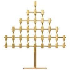 Classic Design Brass Menorah Candle Holder Hanukkah Candle Stand Jewish <b>Lamp</b> Decorative Home Accent - Product Image 3