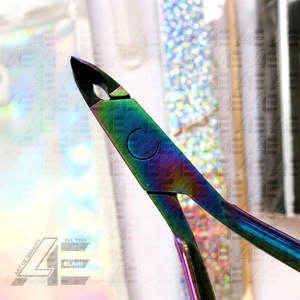 RAINBOW COLOR <b>MIRROR</b> FINISH Stainless Steel Professional Thick Nails Finger Nail Care Kit Curved Blade Wide Jaw Opening Clipper - Product Image 3