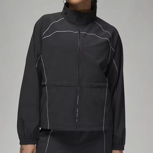 Ensemble survêtement femme grande taille hiver 2026, coupe-vent, blocs de couleur, fermeture éclair, veste de survêtement à capuche, col à fermeture éclair, design de fermeture éclair sur le devant, pantalon court - Product Image 4