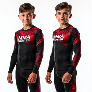 Custom Premium y de alta calidad Custom BJJ Rash Guards Durable Sublimación Impresión MMA Rash Guards Perfecto para el gimnasio - Product Image 2