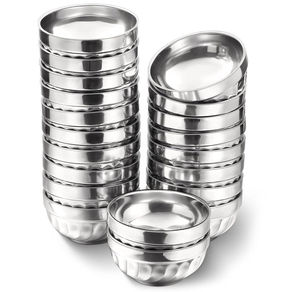 Bol en acier inoxydable avec cuillère Bol en acier écologique pour la soupe Bol pour nouilles de riz pour enfants Artisanat Prix supérieur - Product Image 3