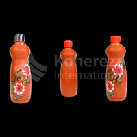 Bergaya 1L botol air tembikar berkelanjutan hidrasi tanah liat untuk siswa untuk pesta dengan metode mengalir sedotan